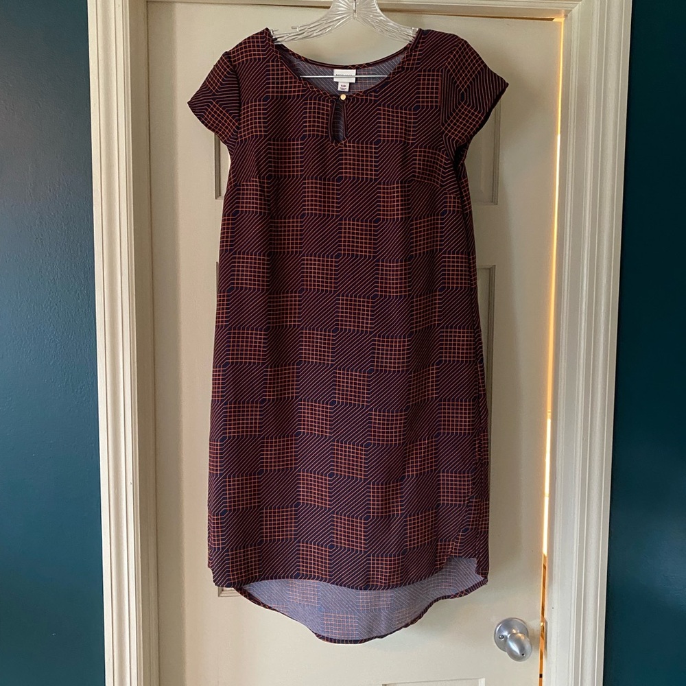 Merona Red High Low Crew Neck Short Sleeve Dress NWOT